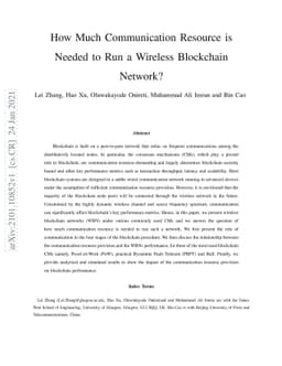 How Much Communication Resource is Needed to Run a Wireless Blockchain
  Network?
