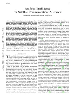 Artificial Intelligence for Satellite Communication: A Review