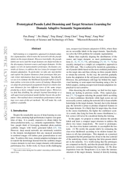 Prototypical Pseudo Label Denoising and Target Structure Learning for
  Domain Adaptive Semantic Segmentation