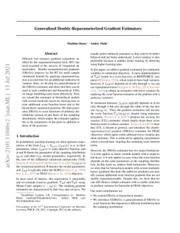Generalized Doubly Reparameterized Gradient Estimators