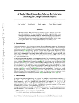 A Taylor Based Sampling Scheme for Machine Learning in Computational
  Physics