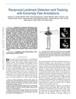 Reciprocal Landmark Detection and Tracking with Extremely Few
  Annotations