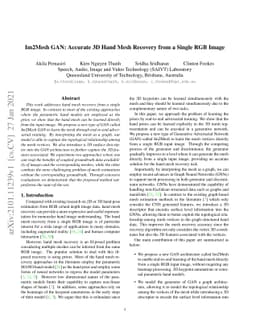 Im2Mesh GAN: Accurate 3D Hand Mesh Recovery from a Single RGB Image