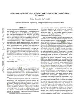 Edge-Labeling based Directed Gated Graph Network for Few-shot Learning