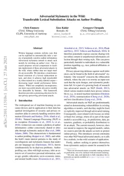 Adversarial Stylometry in the Wild: Transferable Lexical Substitution
  Attacks on Author Profiling