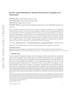 geoGAT: Graph Model Based on Attention Mechanism for Geographic Text
  Classification