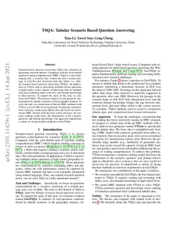 TSQA: Tabular Scenario Based Question Answering