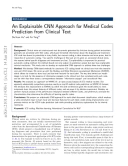 An Explainable CNN Approach for Medical Codes Prediction from Clinical
  Text