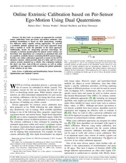 Online Extrinsic Calibration based on Per-Sensor Ego-Motion Using Dual
  Quaternions