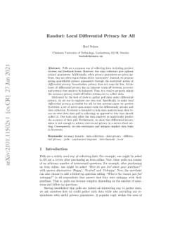 Randori: Local Differential Privacy for All