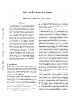 Supervised Tree-Wasserstein Distance
