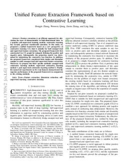 Unified Framework for Feature Extraction based on Contrastive Learning