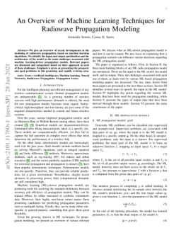An Overview of Machine Learning Techniques for Radiowave Propagation
  Modeling