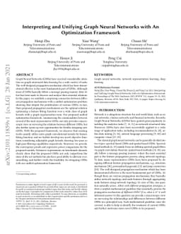 Interpreting and Unifying Graph Neural Networks with An Optimization
  Framework