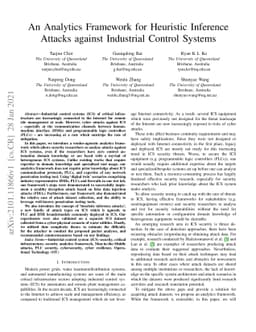 An Analytics Framework for Heuristic Inference Attacks against
  Industrial Control Systems