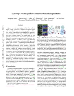 Exploring Cross-Image Pixel Contrast for Semantic Segmentation