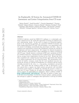 An Explainable AI System for Automated COVID-19 Assessment and Lesion
  Categorization from CT-scans