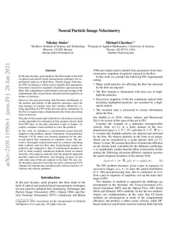 Neural Particle Image Velocimetry