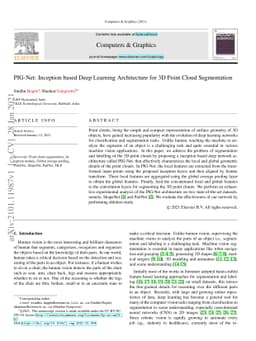 PIG-Net: Inception based Deep Learning Architecture for 3D Point Cloud
  Segmentation