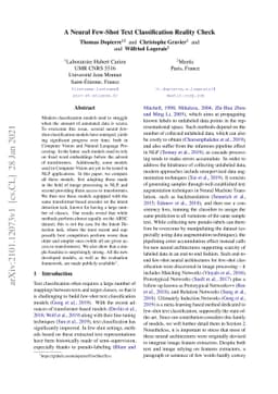A Neural Few-Shot Text Classification Reality Check