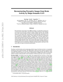 Reconstructing Perceptive Images from Brain Activity by Shape-Semantic
  GAN