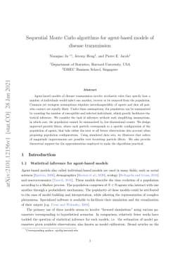 Sequential Monte Carlo algorithms for agent-based models of disease
  transmission