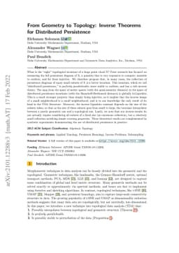 From Geometry to Topology: Inverse Theorems for Distributed Persistence