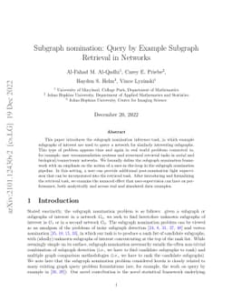 Subgraph nomination: Query by Example Subgraph Retrieval in Networks
