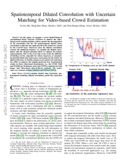 Spatiotemporal Dilated Convolution with Uncertain Matching for
  Video-based Crowd Estimation