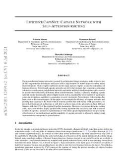 Efficient-CapsNet: Capsule Network with Self-Attention Routing