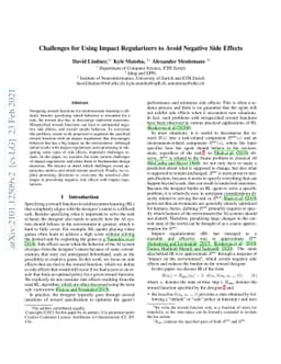 Challenges for Using Impact Regularizers to Avoid Negative Side Effects