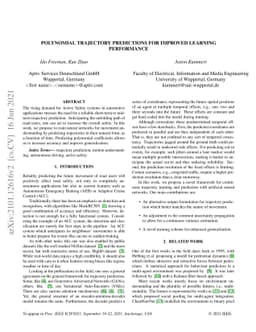 Polynomial Trajectory Predictions for Improved Learning Performance