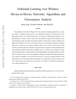 Federated Learning over Wireless Device-to-Device Networks: Algorithms
  and Convergence Analysis