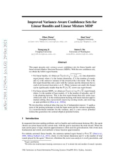 Improved Variance-Aware Confidence Sets for Linear Bandits and Linear
  Mixture MDP