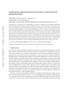 Facilitating Knowledge Sharing from Domain Experts to Data Scientists
  for Building NLP Models