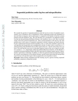 Sequential prediction under log-loss and misspecification
