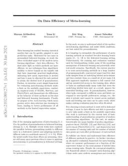 On Data Efficiency of Meta-learning