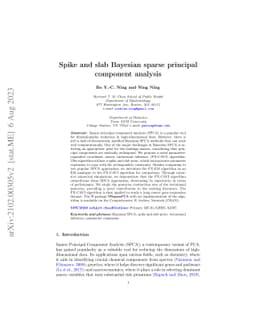 Spike and slab Bayesian sparse principal component analysis