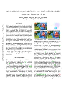 OAS-Net: Occlusion Aware Sampling Network for Accurate Optical Flow