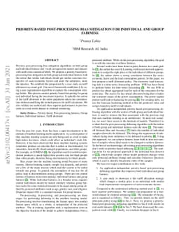 Priority-based Post-Processing Bias Mitigation for Individual and Group
  Fairness