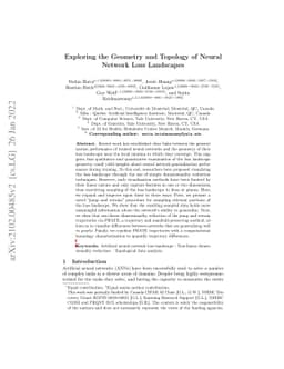 Exploring the Geometry and Topology of Neural Network Loss Landscapes