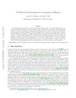 A Multiscale Environment for Learning by Diffusion
