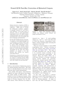 Neural OCR Post-Hoc Correction of Historical Corpora