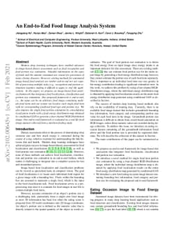 An End-to-End Food Image Analysis System