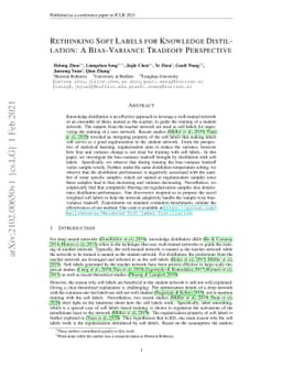 Rethinking Soft Labels for Knowledge Distillation: A Bias-Variance
  Tradeoff Perspective