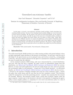 Generalized non-stationary bandits