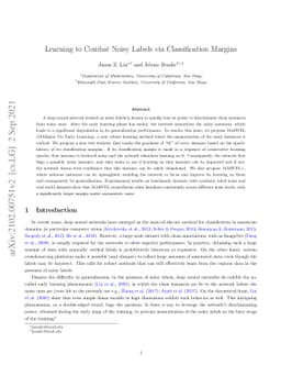 Learning to Combat Noisy Labels via Classification Margins