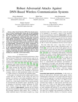 Robust Adversarial Attacks Against DNN-Based Wireless Communication
  Systems