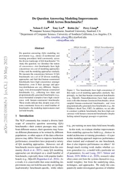 Do Question Answering Modeling Improvements Hold Across Benchmarks?