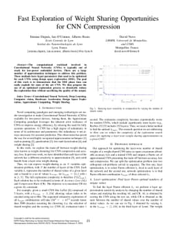Fast Exploration of Weight Sharing Opportunities for CNN Compression